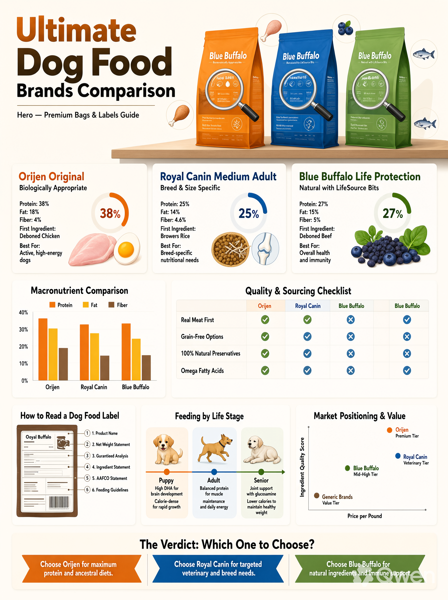 Dog food brands guide — comparing premium grain free and everyday kibble options