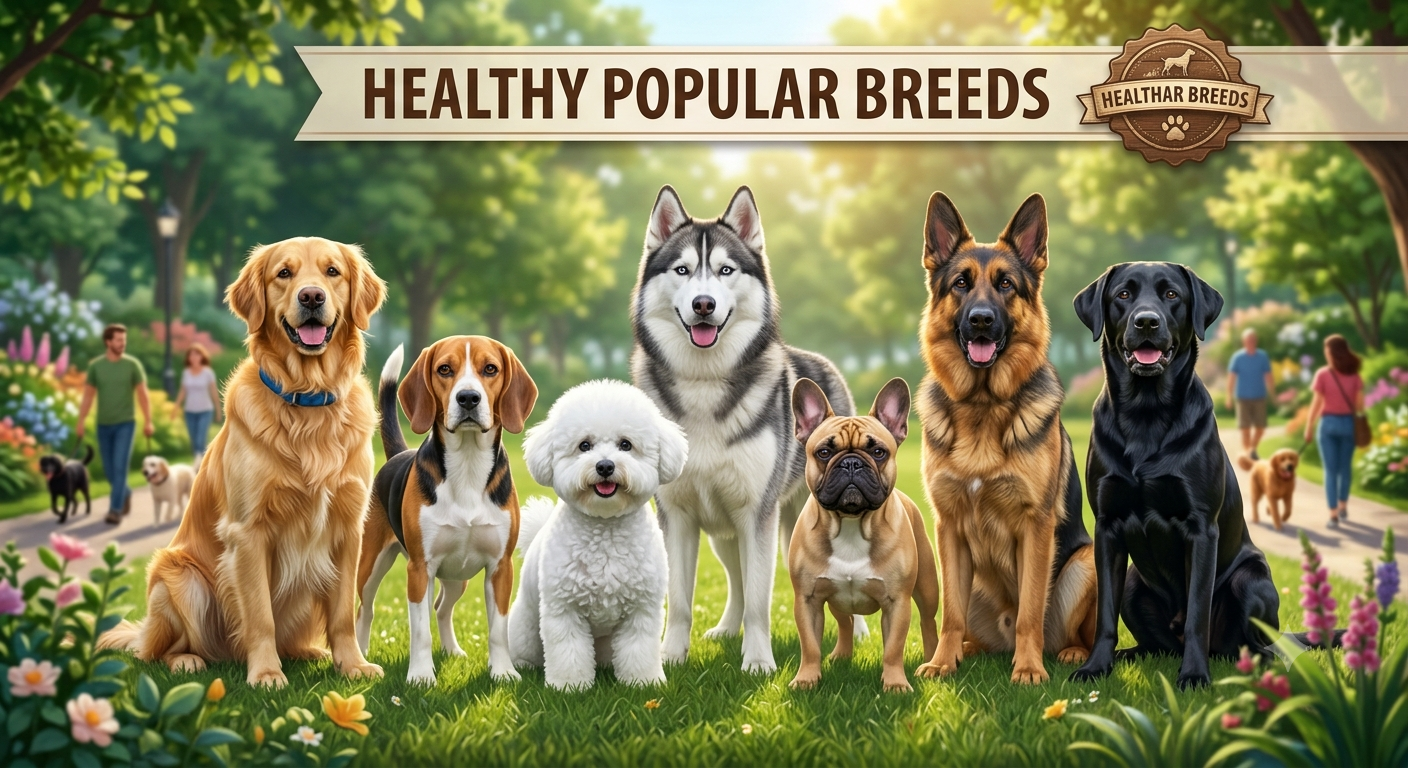 Healthy happy Labrador Retriever representing popular dog breeds in American families