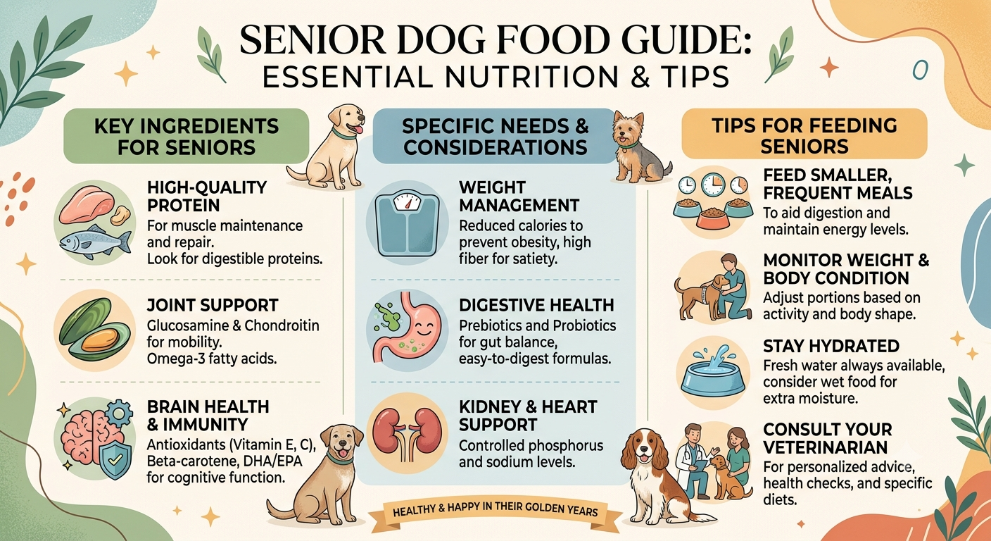 Senior dog food guide — what to feed older dogs and large breed senior diets