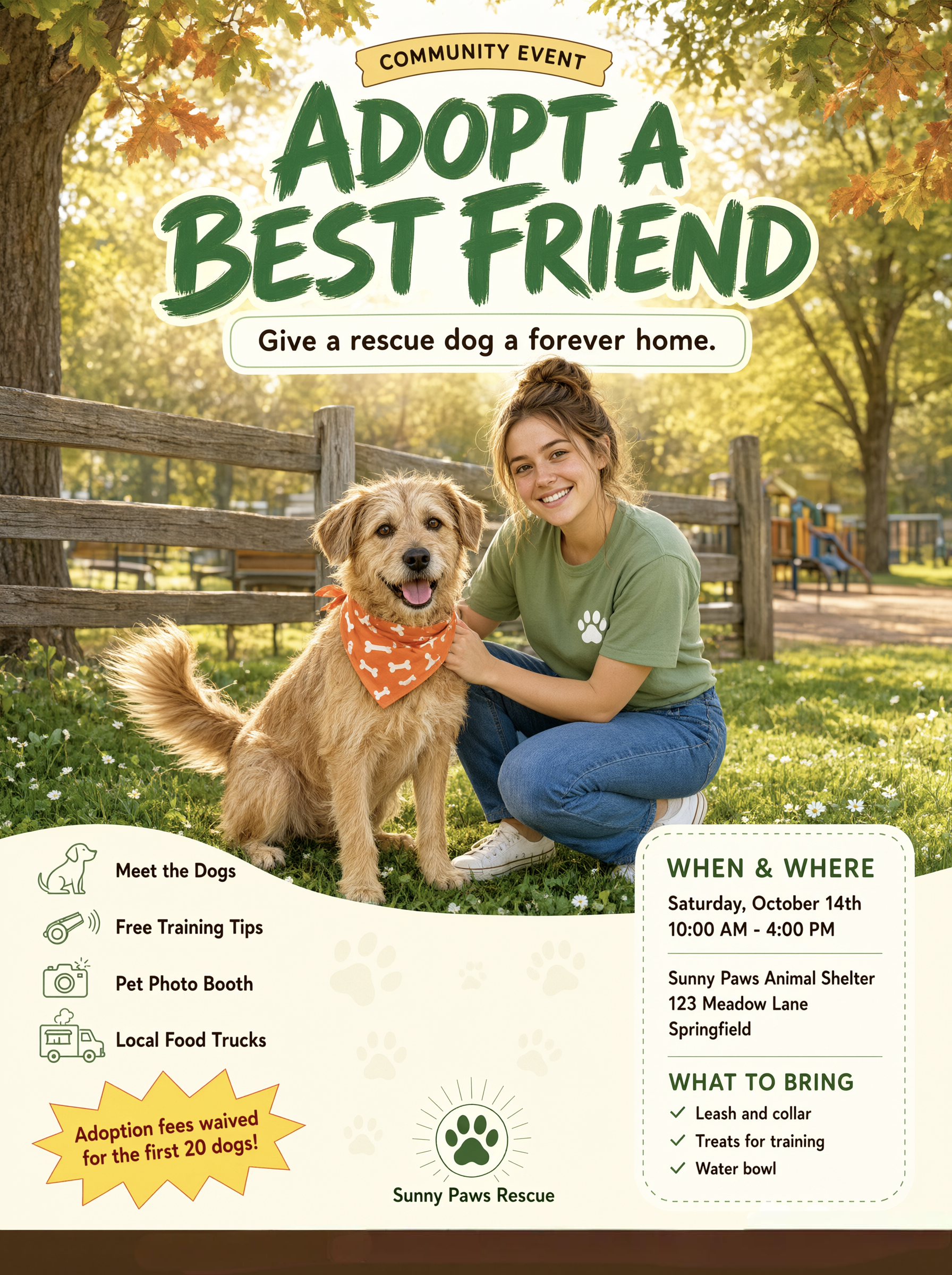 Shelter dog adoption day — preparing home for a rescue dog